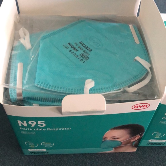 BYD Care N95 Foldable Particulate Respirator Masks. 36 masks total. - Picture 2 of 7
